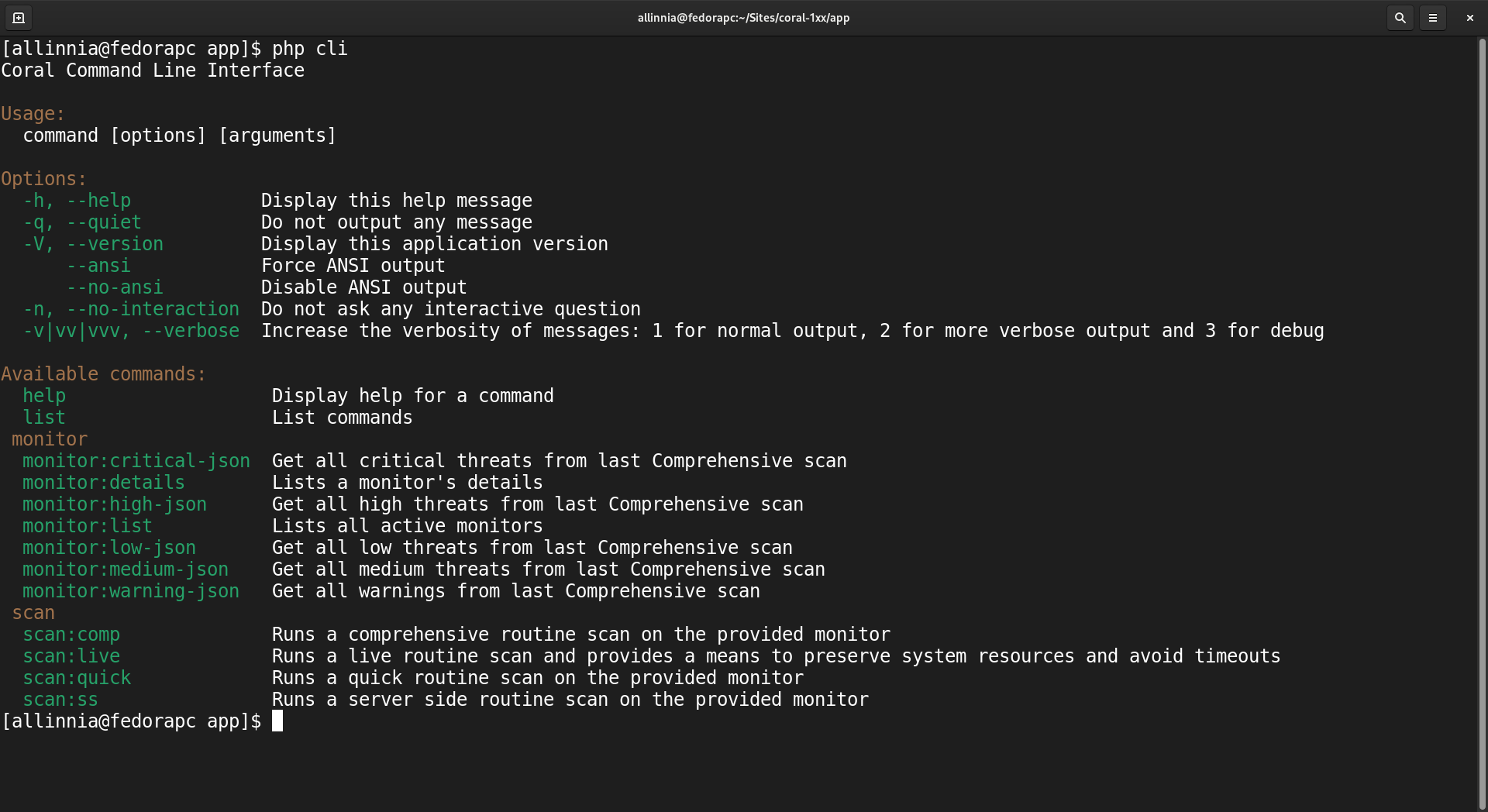 Command line interface