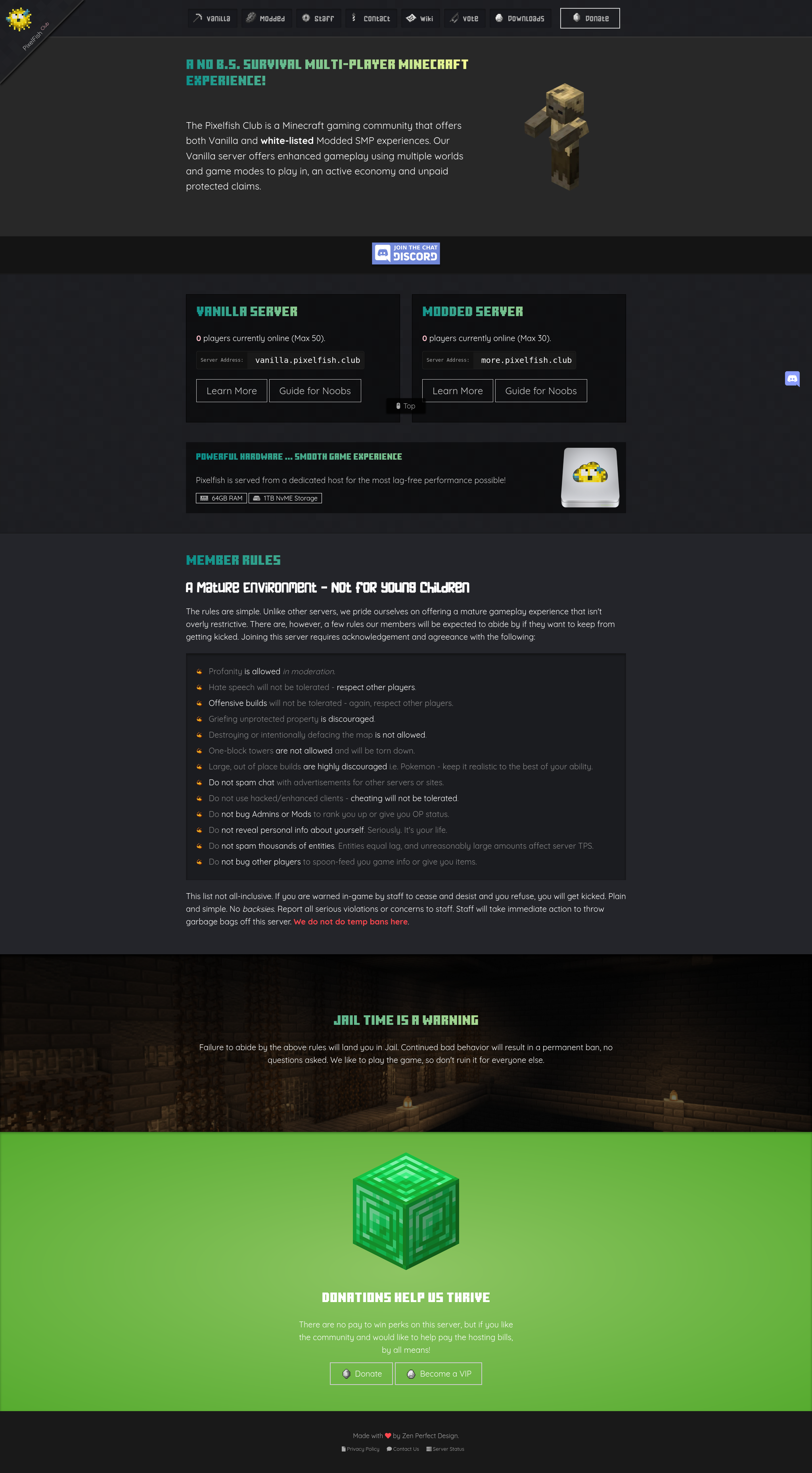 PixelfishMC Home Page