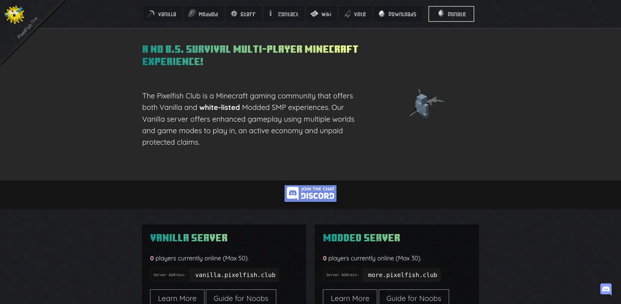 Pixelfish Minecraft Server Community